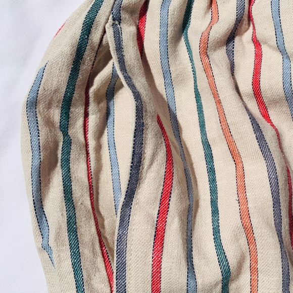 NWT Madewell Rainbow Stripe Shorts S Pull On Drawstring Cotton Linen - Picture 10 of 11